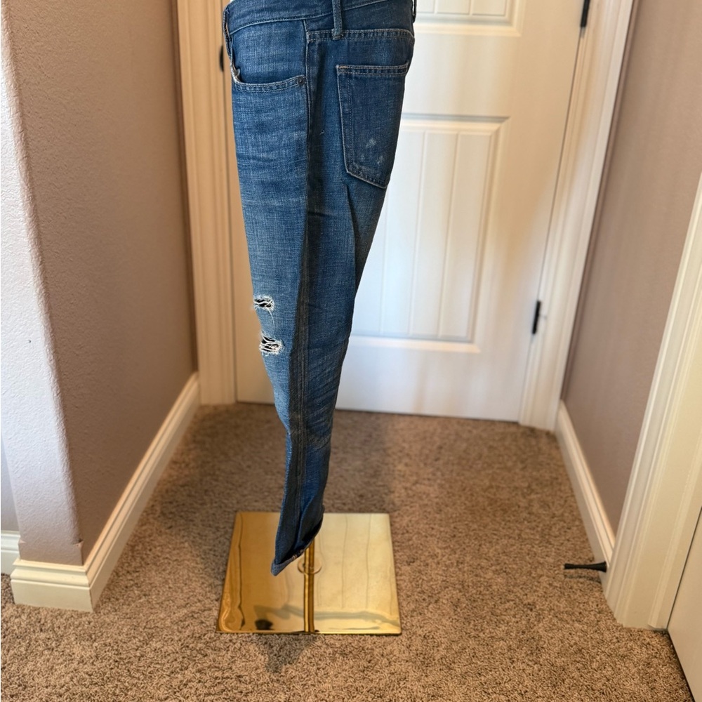 GAP Women's Sexy Boyfriend Jeans in Distressed Blue - Picture 3 of 6